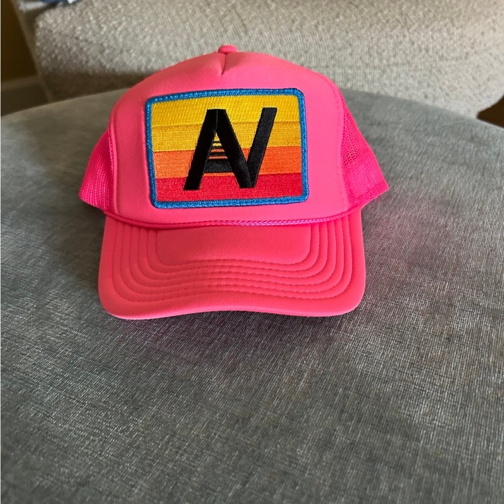 Vibrant Pink Women's Cap with Rainbow Patch